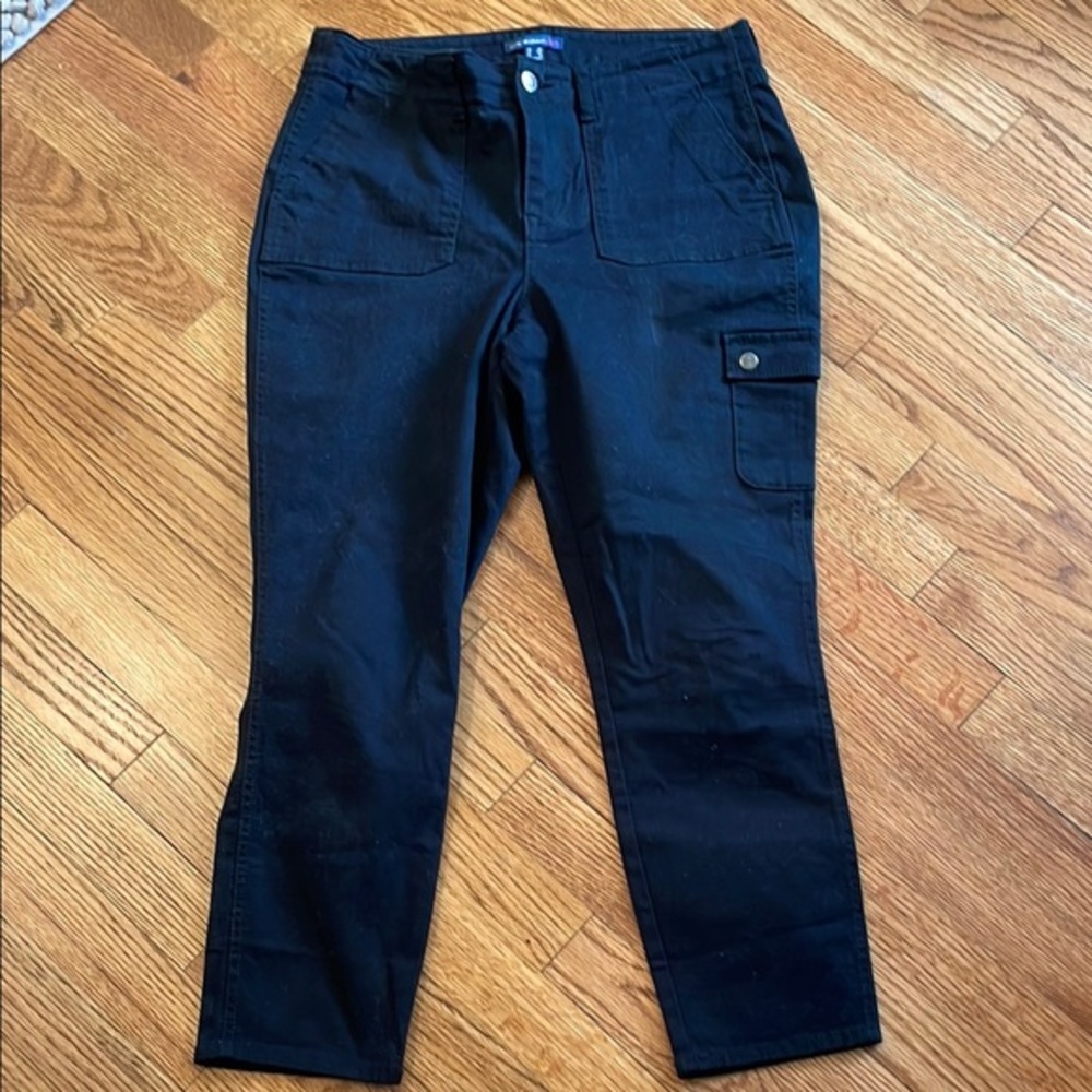 Isaac Mizrahi black cargo jeans